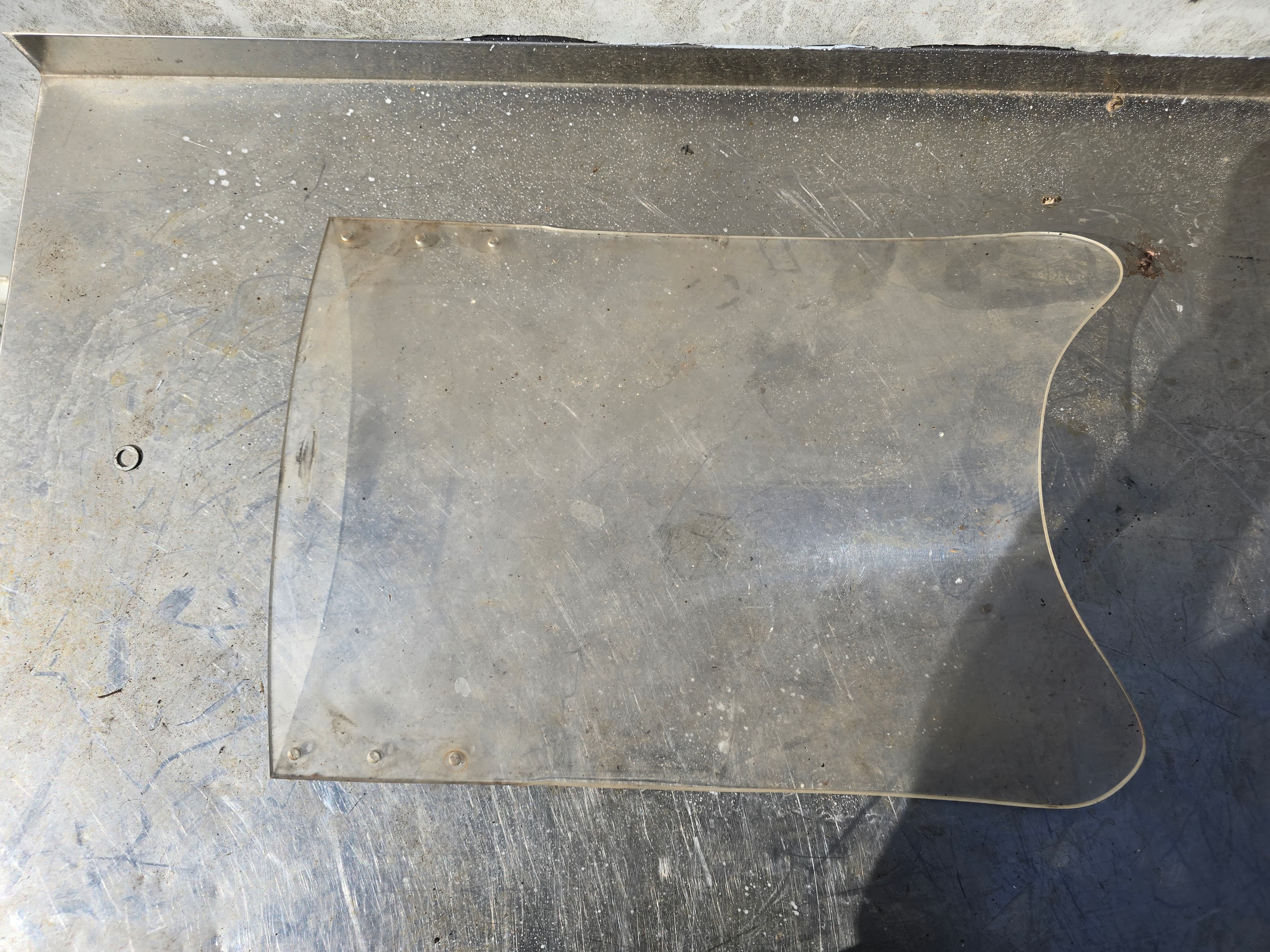 Full view of the clear retractable windshield from a Suzuki GSX1100F Power Screen.
