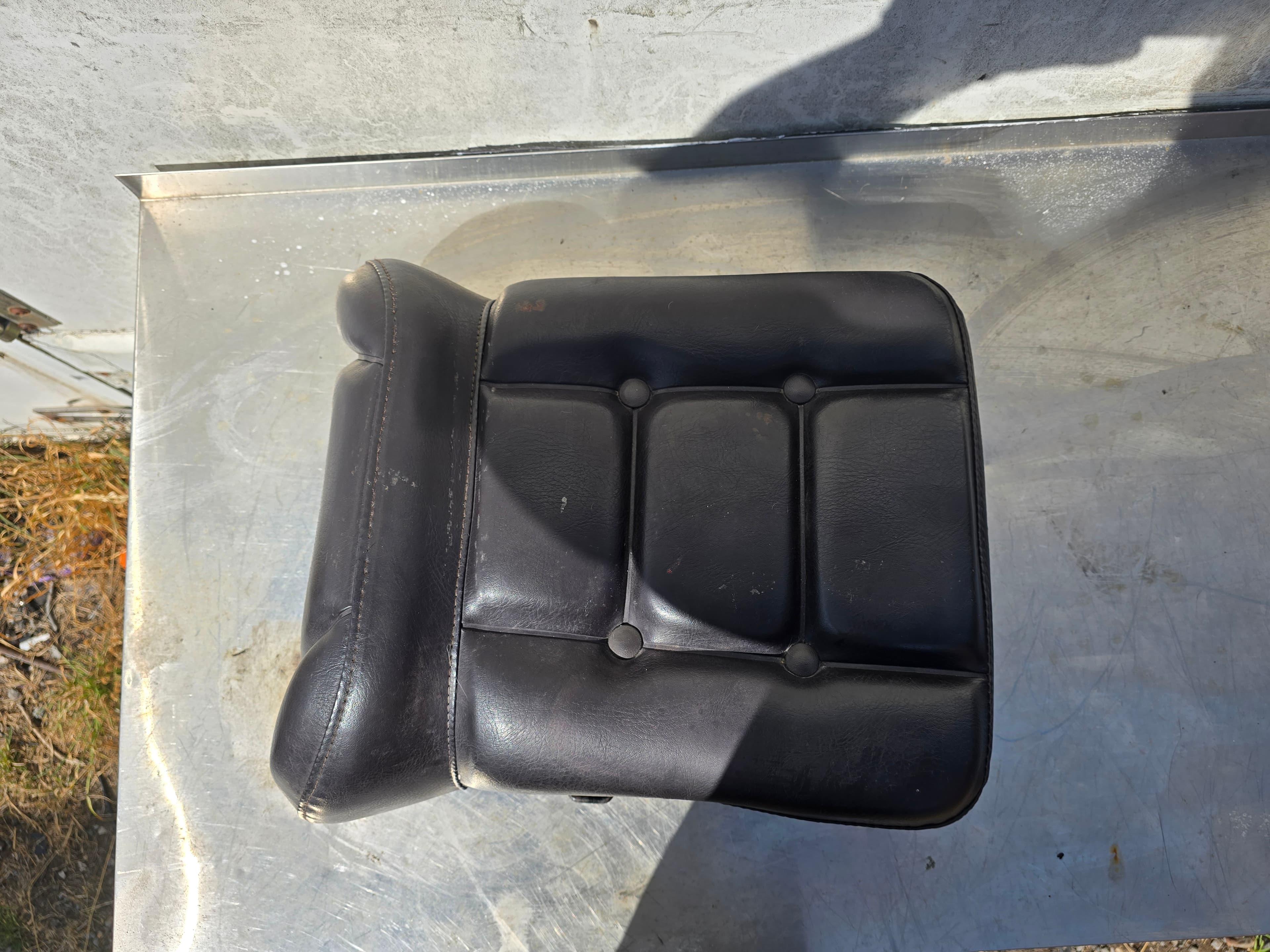 Top view of Kawasaki ZG1200 Voyager XII rear pillion seat with tufted design